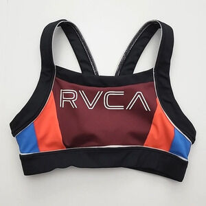 RVCA Black and Red Sports Bra